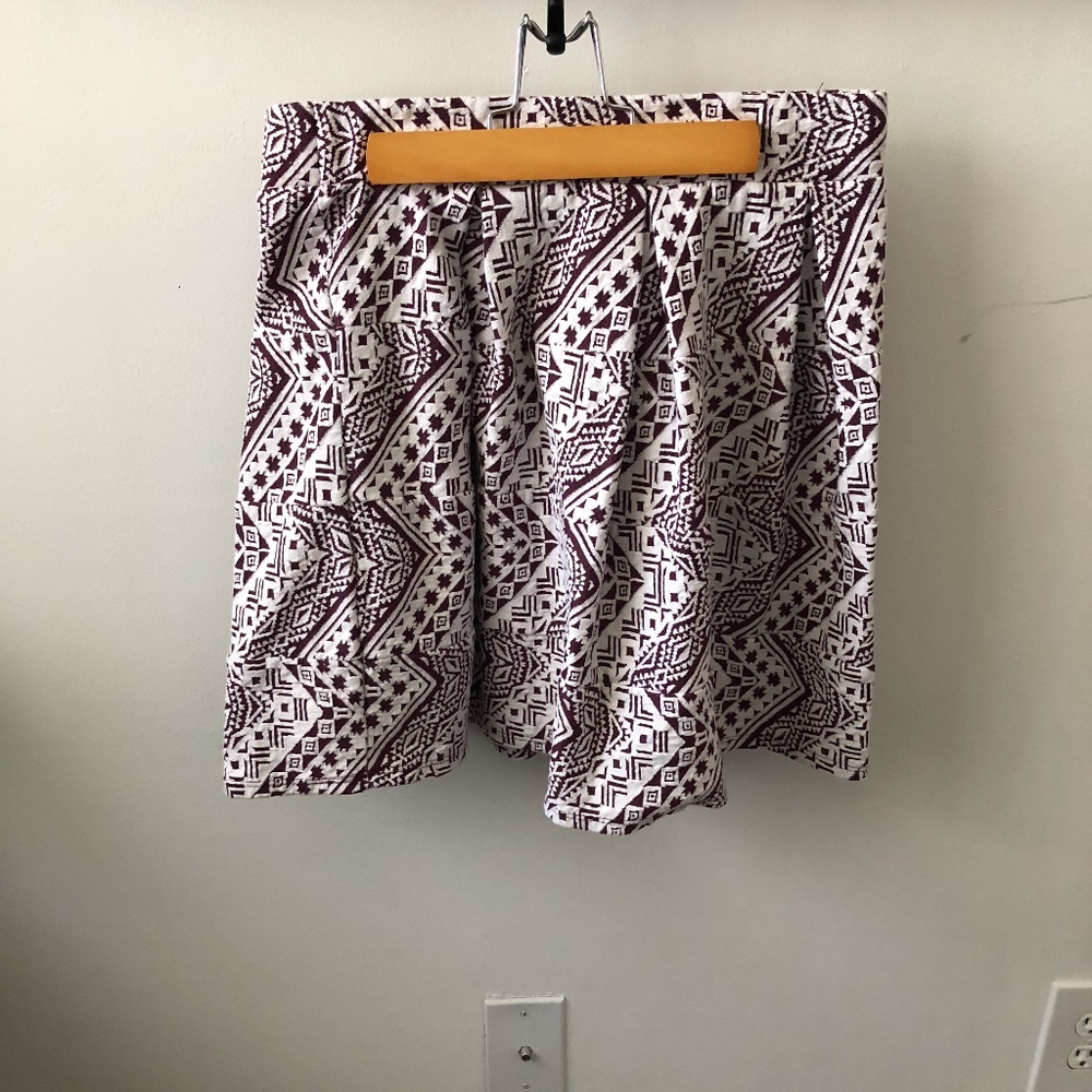 Aztec Print A-Line Skirt